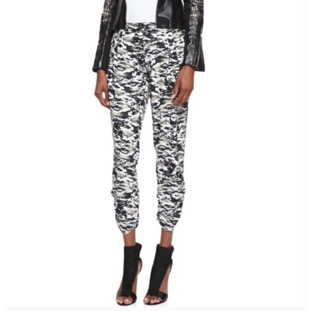 Parker Devlin Camo Print Silk Pants Joggers Size‎ 0